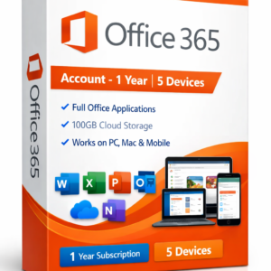 Office 365 - 5 Devices - 1 Year Subscription
