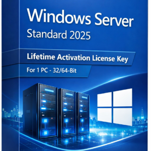 Windows Server 2025 Standard - 1 PC - Lifetime License Key - 32/64 Bit